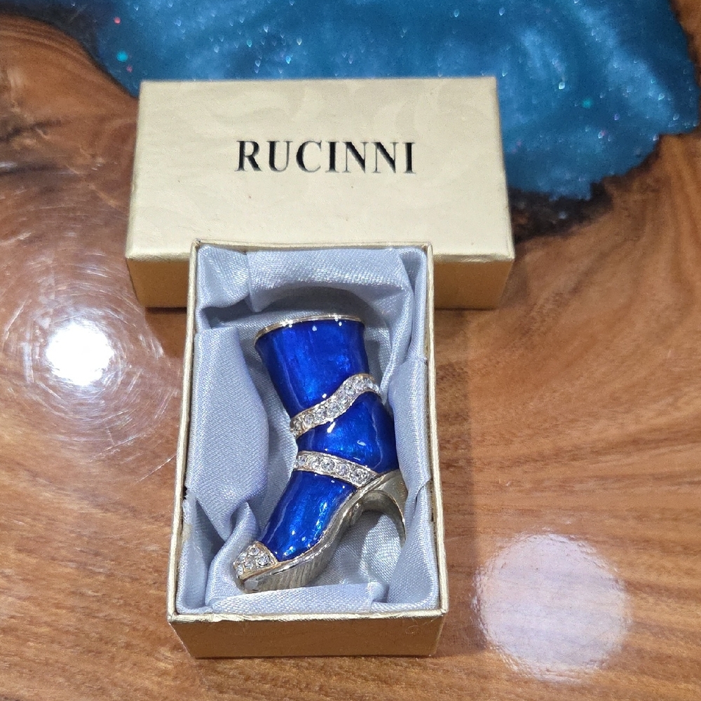 Rucinni Blue Boot Miniature Shoe